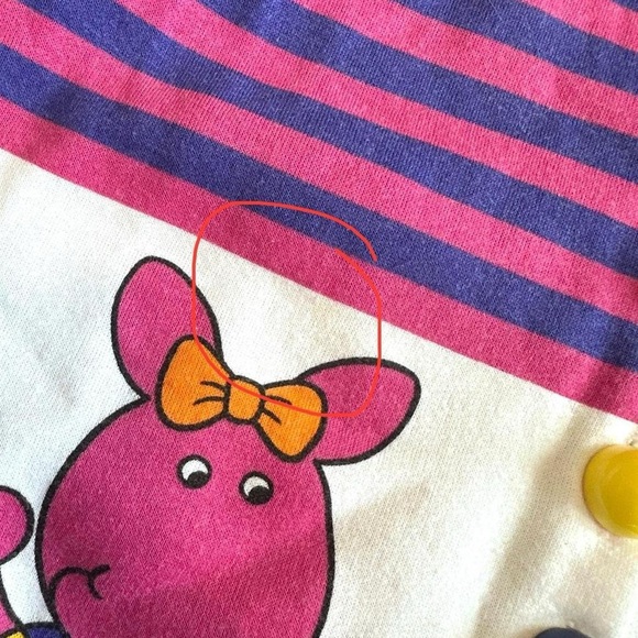 Vintage Onesie Bodysuit, Size 1, Character, 90s, Pink Purple - Picture 6 of 8